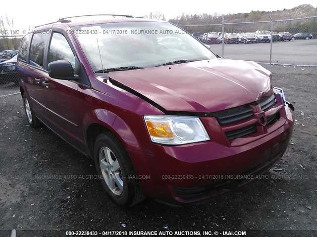 1D8HN44H88B100229 - 2008 DODGE GRAND CARAVAN SE RED photo 1