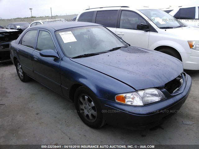 1YVGF22C425297659 - 2002 MAZDA 626 LX BLUE photo 1