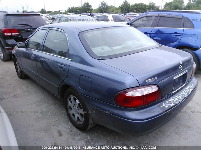 1YVGF22C425297659 - 2002 MAZDA 626 LX BLUE photo 3