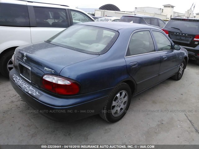 1YVGF22C425297659 - 2002 MAZDA 626 LX BLUE photo 4