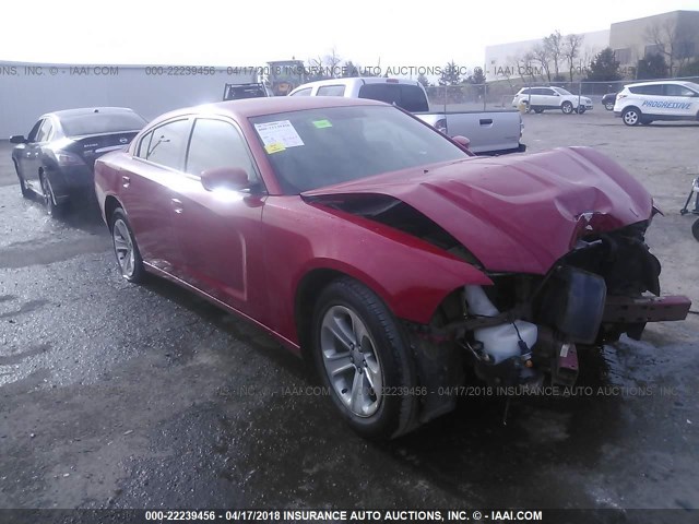 2B3CL3CG6BH521755 - 2011 DODGE CHARGER RED photo 1