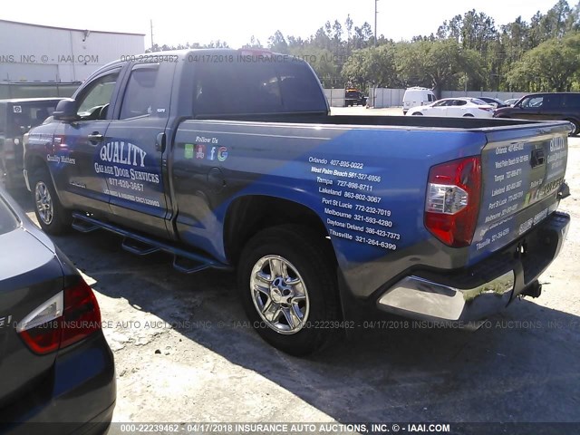 5TFUW5F13EX364666 - 2014 TOYOTA TUNDRA DOUBLE CAB SR/SR5 GRAY photo 3