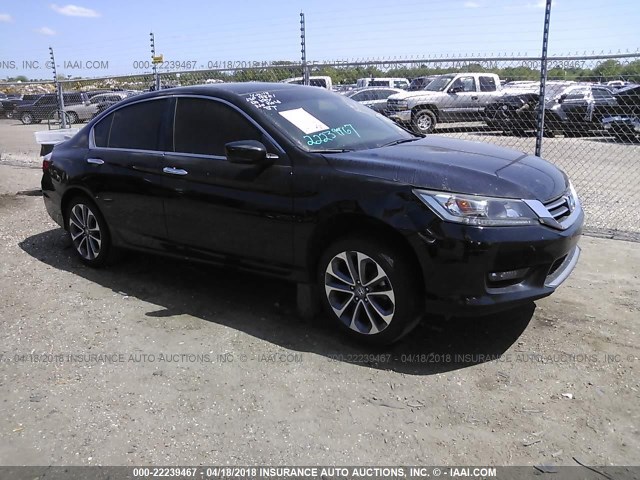 1HGCR2E58EA212263 - 2014 HONDA ACCORD SPORT BLACK photo 1