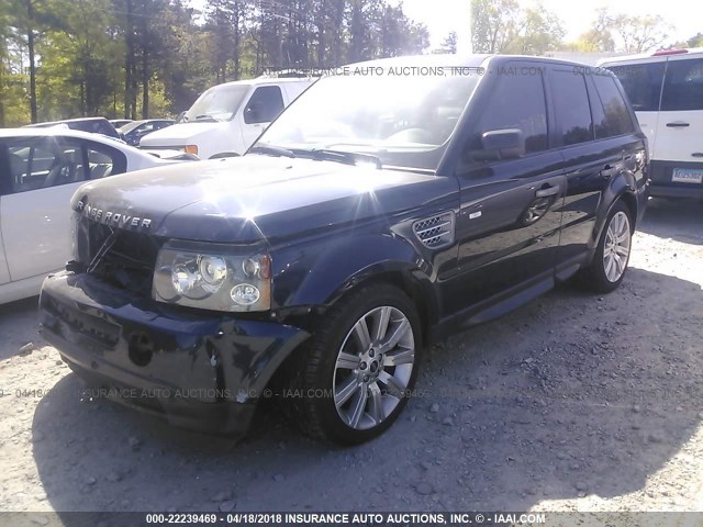 SALSH23428A153568 - 2008 LAND ROVER RANGE ROVER SPORT SUPERCHARGED BLACK photo 2