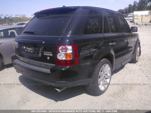 SALSH23428A153568 - 2008 LAND ROVER RANGE ROVER SPORT SUPERCHARGED BLACK photo 4