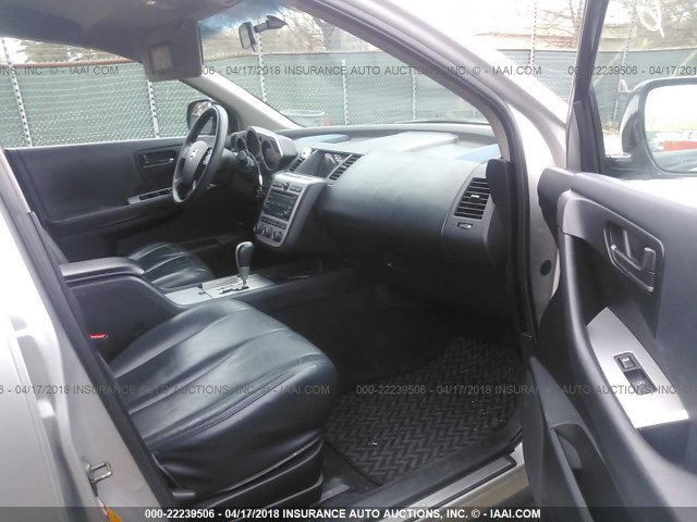 JN8AZ08T35W314677 - 2005 NISSAN MURANO SL/SE/S SILVER photo 5