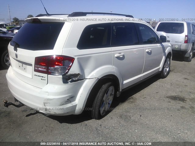 3D4PG5FV8AT166283 - 2010 DODGE JOURNEY SXT WHITE photo 6