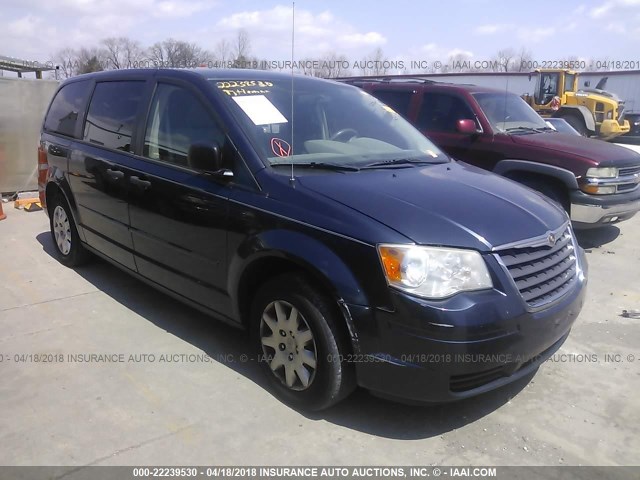 2A8HR44H68R630356 - 2008 CHRYSLER TOWN & COUNTRY LX BLUE photo 1