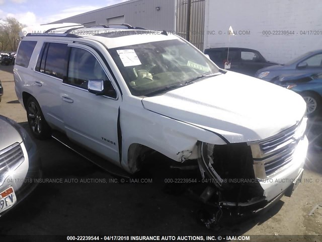 1GNSKCKC3FR303166 - 2015 CHEVROLET TAHOE K1500 LTZ WHITE photo 1