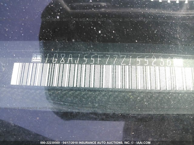 1G8AJ55F77Z155236 - 2007 SATURN ION LEVEL 2 Mavi foto 9