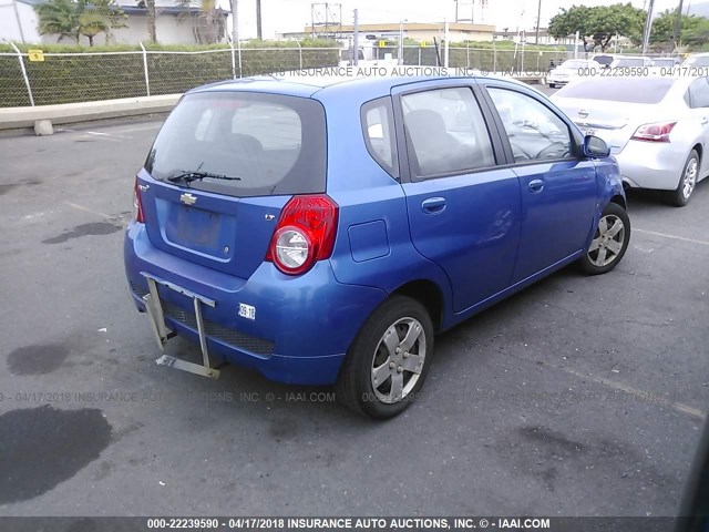 KL1TD66E49B627364 - 2009 CHEVROLET AVEO LS/LT 蓝色 照片 4