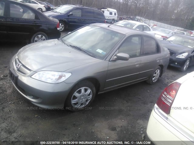 JHMES95614S009882 - 2004 HONDA CIVIC HYBRID GRAY photo 2