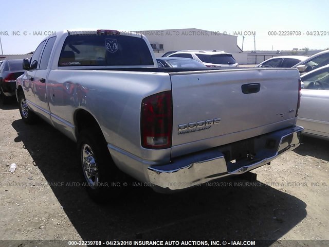 3D7KA28633G718934 - 2003 DODGE RAM 2500 ST/SLT SILVER photo 3