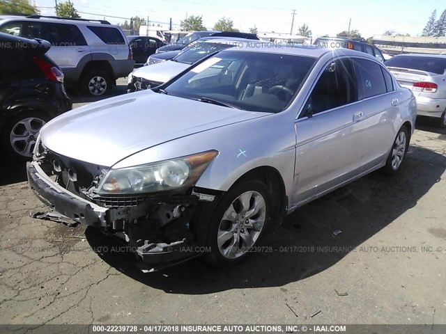 1HGCP26819A027086 - 2009 HONDA ACCORD EXL SILVER photo 2