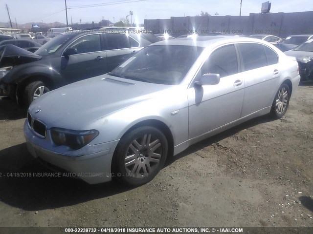 WBAGN63403DS43349 - 2003 BMW 745 LI ვერცხლისფერი ფოტო 2