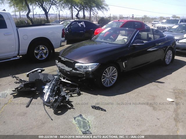 WBA3V5C5XFP753857 - 2015 BMW 428 I ბურგუნდია ფოტო 2