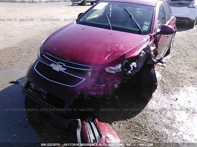 1G1PF5S91B7185779 - 2011 CHEVROLET CRUZE LT RED photo 6