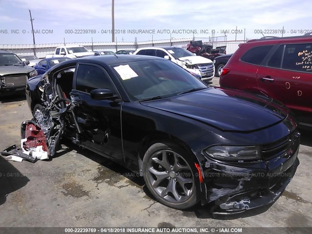 2C3CDXHG4FH825060 - 2015 DODGE CHARGER SXT BLACK photo 1