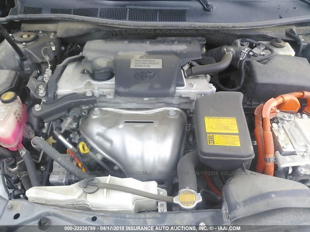 4T1BD1FK0CU059845 - 2012 TOYOTA CAMRY HYBRID/LE/XLE 灰色 照片 10