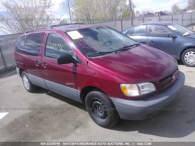 4T3ZF13C2WU042109 - 1998 TOYOTA SIENNA LE/XLE RED photo 1