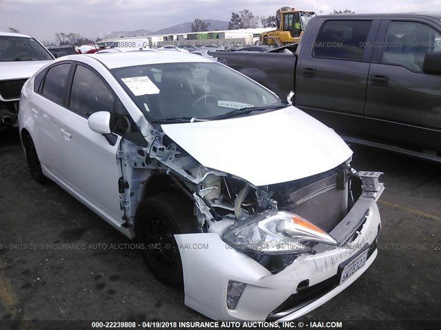 JTDKN3DU8C5418824 - 2012 TOYOTA PRIUS WHITE photo 1