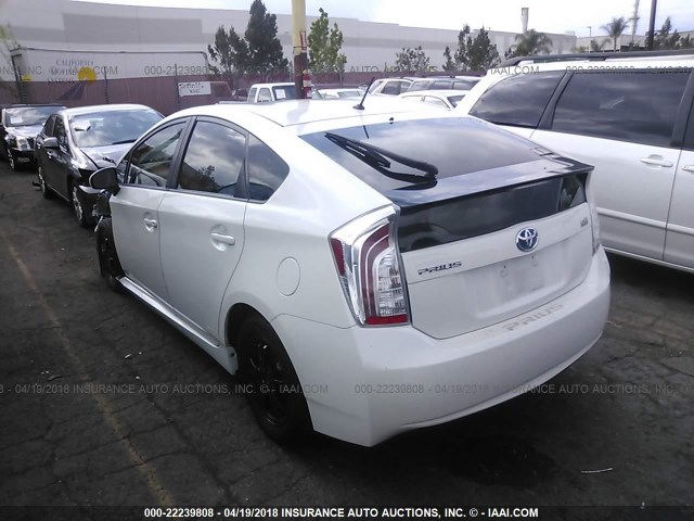 JTDKN3DU8C5418824 - 2012 TOYOTA PRIUS WHITE photo 3