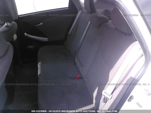 JTDKN3DU8C5418824 - 2012 TOYOTA PRIUS WHITE photo 8