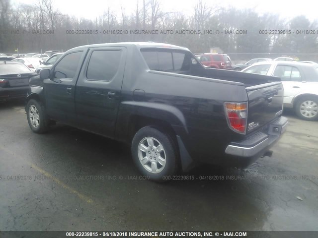 2HJYK16506H537229 - 2006 HONDA RIDGELINE RTL BLACK photo 3