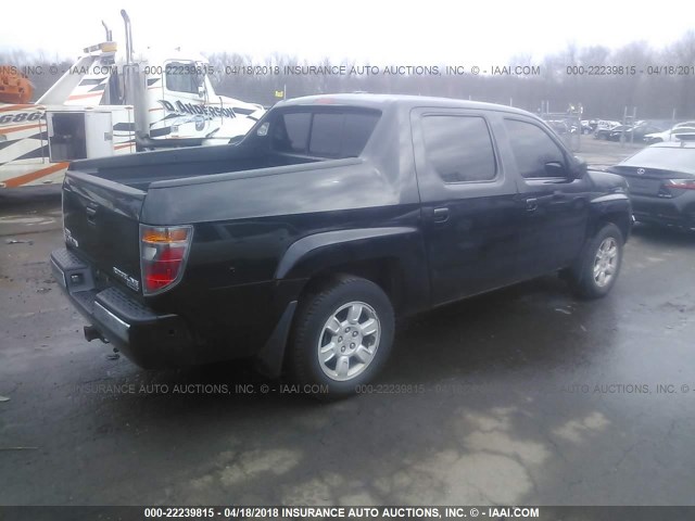 2HJYK16506H537229 - 2006 HONDA RIDGELINE RTL BLACK photo 4