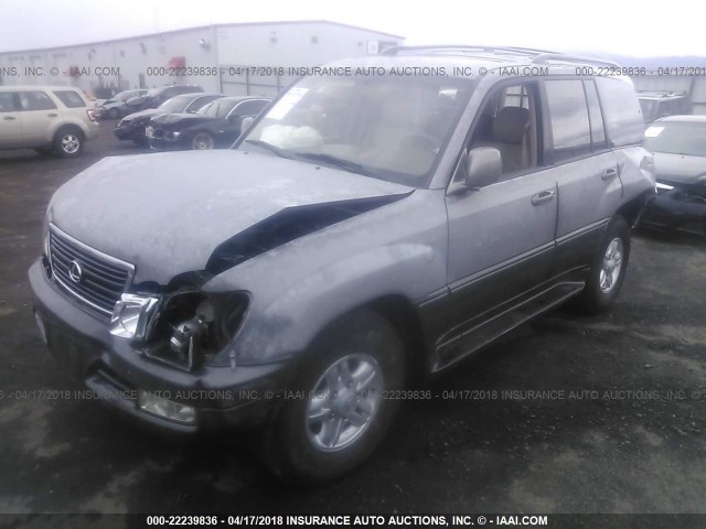 JT6HT00W7X0033545 - 1999 LEXUS LX 470 BROWN photo 2