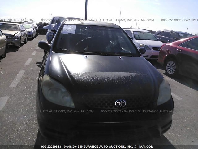 2T1KR32E13C151805 - 2003 TOYOTA COROLLA MATRIX XR BLACK photo 6