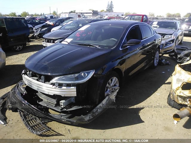 1C3CCCAB9FN627169 - 2015 CHRYSLER 200 LIMITED BLACK photo 2