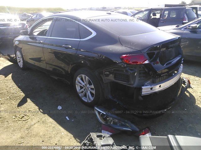 1C3CCCAB9FN627169 - 2015 CHRYSLER 200 LIMITED BLACK photo 3