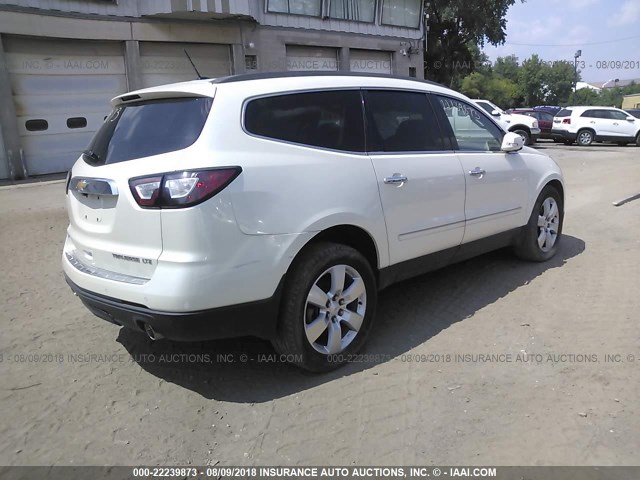 1GNKVLKD2DJ145057 - 2013 CHEVROLET TRAVERSE LTZ WHITE photo 4