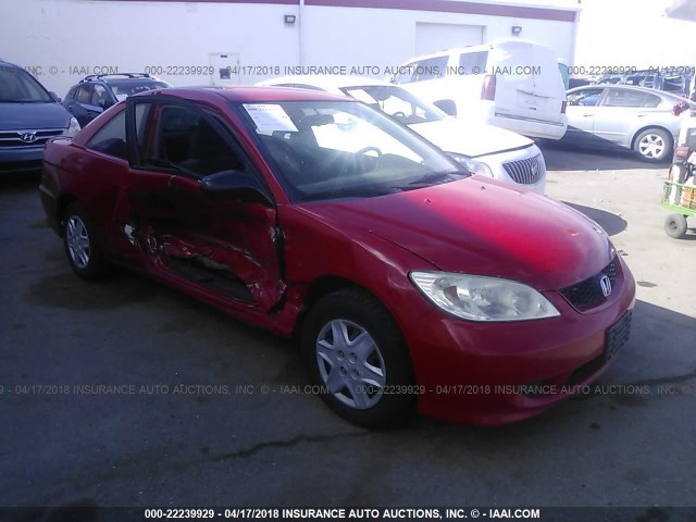 1HGEM21335L028641 - 2005 HONDA CIVIC DX VP RED photo 1