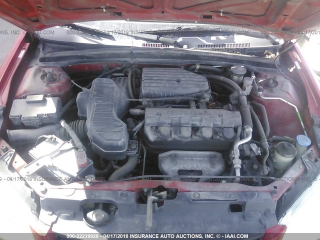 1HGEM21335L028641 - 2005 HONDA CIVIC DX VP RED photo 10