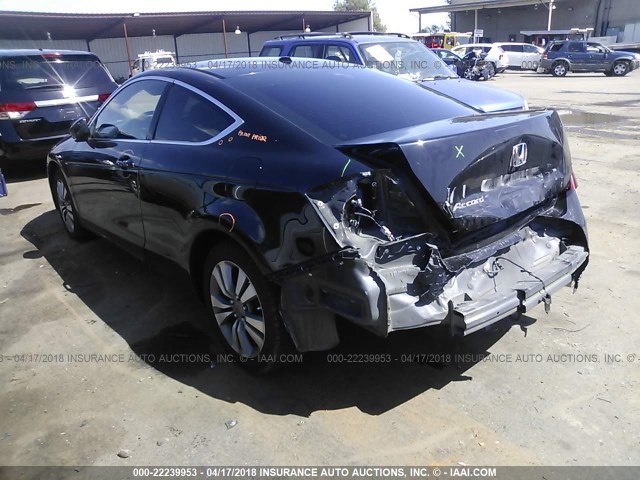 1HGCS12898A002451 - 2008 HONDA ACCORD EXL BLACK photo 3