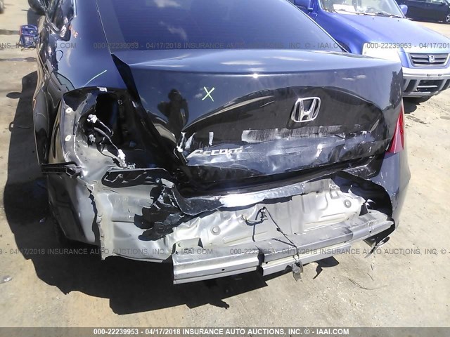 1HGCS12898A002451 - 2008 HONDA ACCORD EXL BLACK photo 6