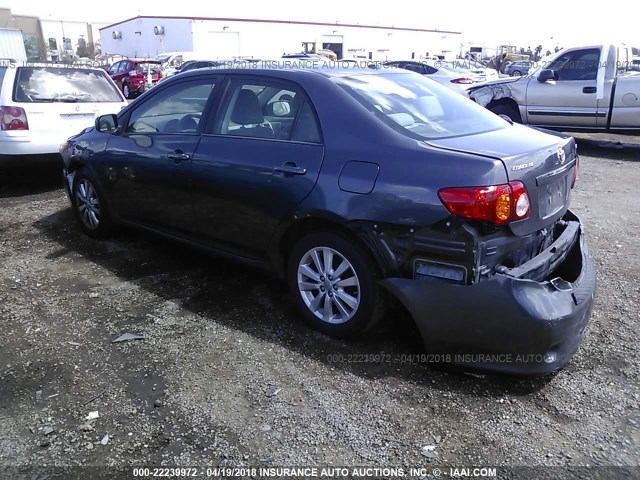 1NXBU40E99Z111907 - 2009 TOYOTA COROLLA S/LE/XLE GRAY photo 3