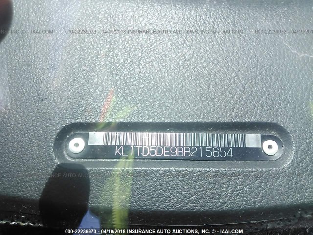 KL1TD5DE9BB215654 - 2011 CHEVROLET AVEO LS/LT 银色 照片 9