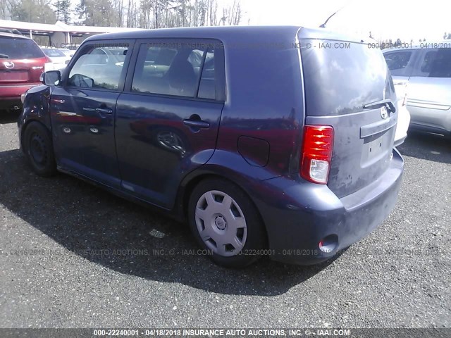 JTLZE4FE2B1139213 - 2011 TOYOTA SCION XB BLUE photo 3