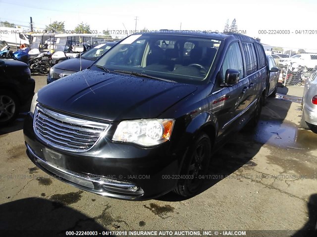 2A4RR5DG0BR613076 - 2011 CHRYSLER TOWN & COUNTRY TOURING BLACK photo 2