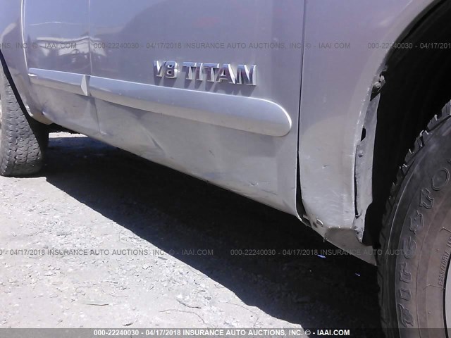 1N6AA07B35N529717 - 2005 NISSAN TITAN XE/SE/LE SILVER photo 6