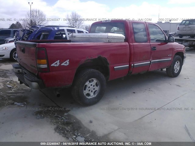 2GCEK19T721304193 - 2002 CHEVROLET SILVERADO K1500 RED photo 4