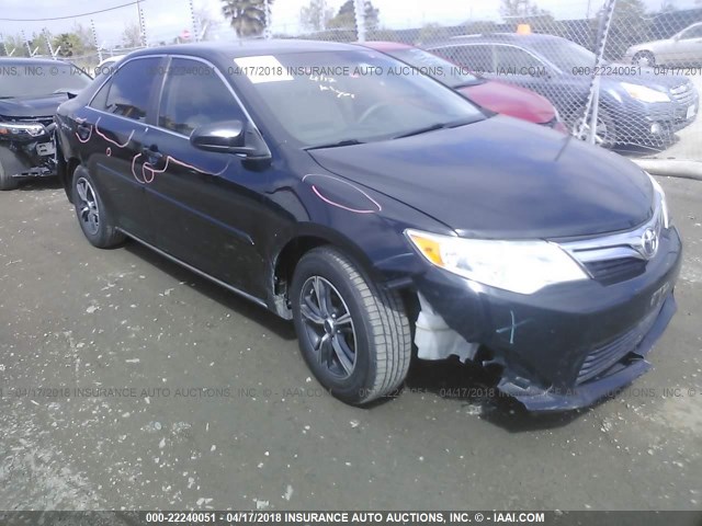 4T4BF1FK3CR257092 - 2012 TOYOTA CAMRY SE/LE/XLE BLACK photo 1