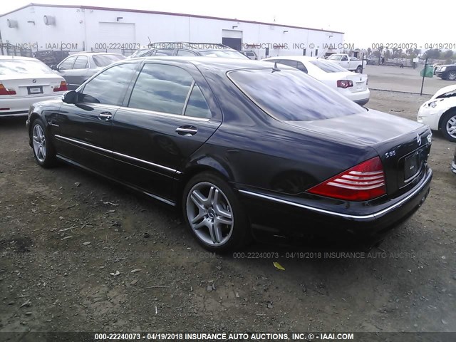 WDBNG74J13A324696 - 2003 MERCEDES-BENZ S 55 AMG BLACK photo 3