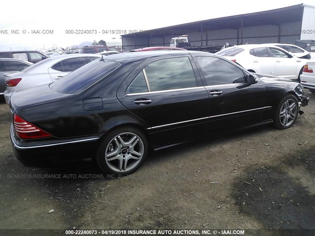 WDBNG74J13A324696 - 2003 MERCEDES-BENZ S 55 AMG BLACK photo 4