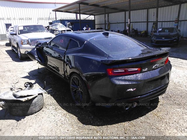 1G1FK1R63H0202188 - 2017 CHEVROLET CAMARO ZL1 BLACK photo 3