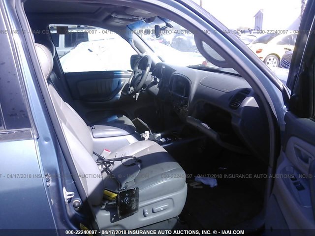 5TDBT48AX5S256753 - 2005 TOYOTA SEQUOIA LIMITED BLUE photo 5