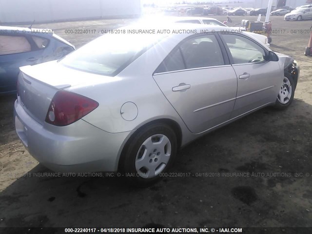 1G2ZF55B564230281 - 2006 PONTIAC G6 SE SILVER photo 4